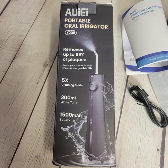 Auiei Portable Oral Irrigator Water Flosser Teeth Pick Cordless Rechargeable - Picture 2 of 11